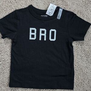 The Children's Place Black 'BRO' Graphic Tee 2T Toddler Big Brother NWT